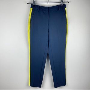 Millie Mackintosh Women's Tuxedo Pants Ankle Black/Yellow Satin UK Size 6